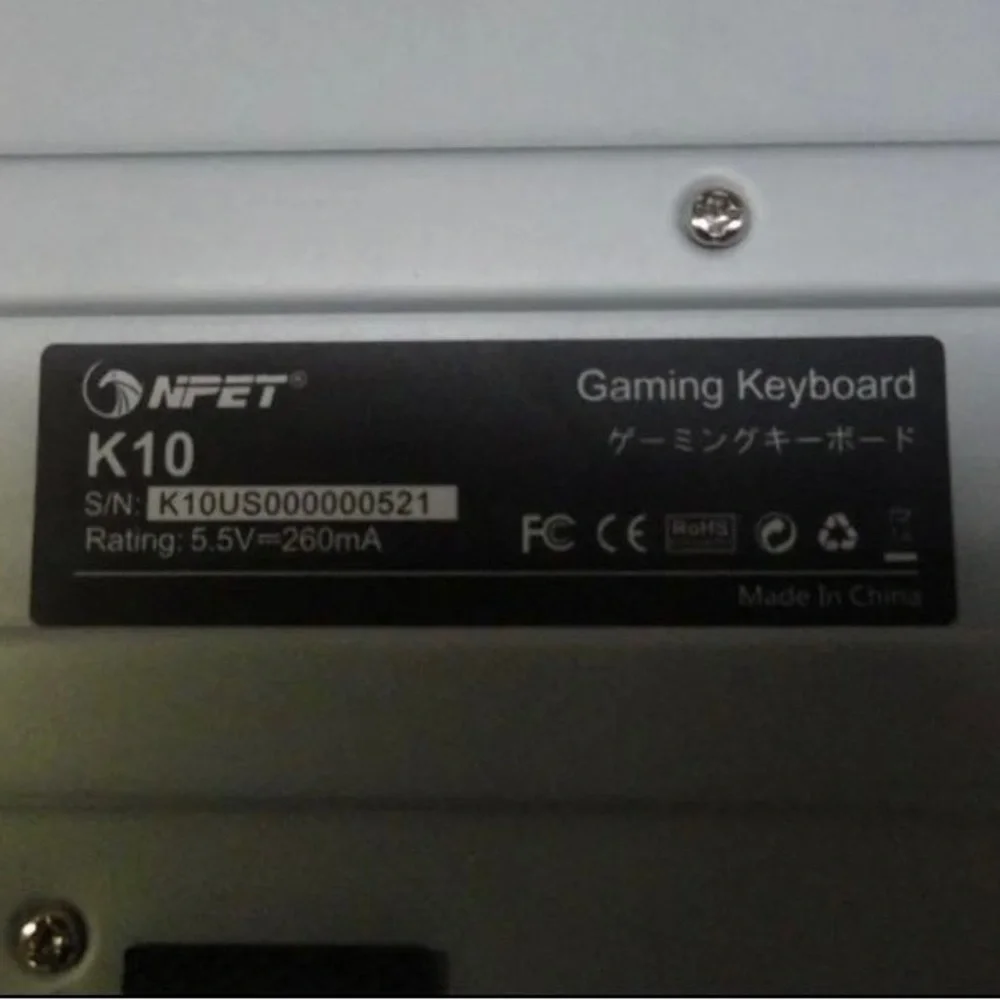NPET K10 Backlit USB Membrane Gaming Keyboard - Black